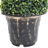 Artificial Boxwood Spiral Plant with Pot Green 59 cm - Top-Down View