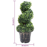 Artificial Boxwood Spiral Plant with Pot Green 59 cm - 45-Degree Angle