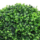 Artificial Boxwood Plants 2 pcs with Pots Ball Shaped Green 27 cm - Side View