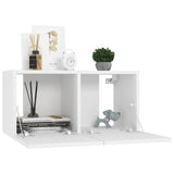 TV Cabinets 4 pcs White 60x30x30 cm Engineered Wood - Rear View