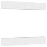 TV Cabinets 4 pcs White 100x30x30 cm Engineered Wood