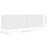 TV Cabinets 4 pcs White 100x30x30 cm Engineered Wood - Low Angle