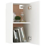 4 Piece TV Cabinet Set White Engineered Wood - Rear View