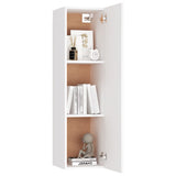 4 Piece TV Cabinet Set White Engineered Wood - 45-Degree Angle