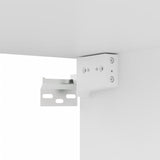 4 Piece TV Cabinet Set White Engineered Wood - Close-Up Angle
