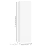 4 Piece TV Cabinet Set White Engineered Wood - Extra Image