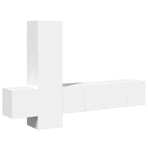 5 Piece TV Cabinet Set White Engineered Wood