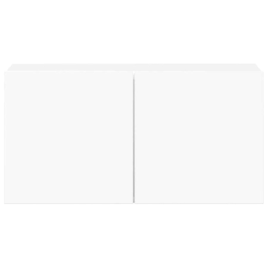 5 Piece TV Cabinet Set White Engineered Wood