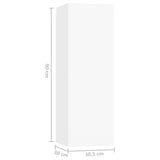 3 Piece TV Cabinet Set White Engineered Wood