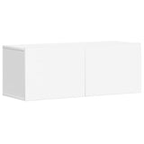 5 Piece TV Cabinet Set White Engineered Wood - Top-Down View