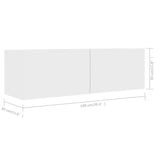 3 Piece TV Cabinet Set White Engineered Wood - Extra Image