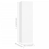 3 Piece TV Cabinet Set White Engineered Wood - Extra Image