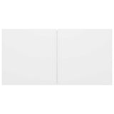 3 Piece TV Cabinet Set White Engineered Wood - Close-Up Angle