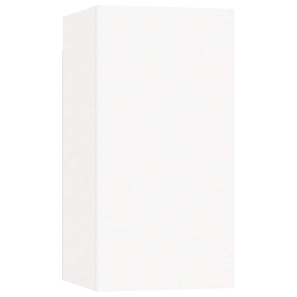 3 Piece TV Cabinet Set White Engineered Wood