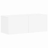 4 Piece TV Cabinet Set White Engineered Wood