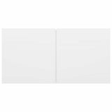 8 Piece TV Cabinet Set White Engineered Wood - Close-Up Angle