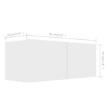 7 Piece TV Cabinet Set White Engineered Wood