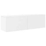 6 Piece TV Cabinet Set White Engineered Wood - Top-Down View