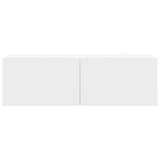 6 Piece TV Cabinet Set White Engineered Wood - Rear View