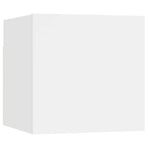 6 Piece TV Cabinet Set White Engineered Wood