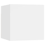 6 Piece TV Cabinet Set White Engineered Wood - 45-Degree Angle