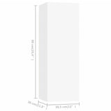 4 Piece TV Cabinet Set White Engineered Wood - Close-Up Angle