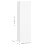 4 Piece TV Cabinet Set White Engineered Wood - Close-Up Angle