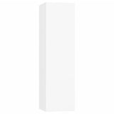 4 Piece TV Cabinet Set White Engineered Wood - 45-Degree Angle