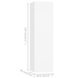 4 Piece TV Cabinet Set White Engineered Wood - Close-Up Angle