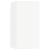 5 Piece TV Cabinet Set White Engineered Wood - 45-Degree Angle