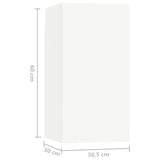 5 Piece TV Cabinet Set White Engineered Wood - Low Angle