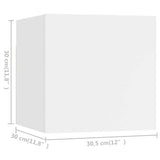 5 Piece TV Cabinet Set White Engineered Wood - Close-Up Angle