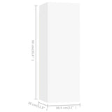 5 Piece TV Cabinet Set White Engineered Wood - Low Angle