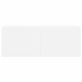 6 Piece TV Cabinet Set White Engineered Wood