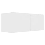 2 Piece TV Cabinet Set White Engineered Wood