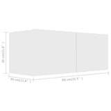 2 Piece TV Cabinet Set White Engineered Wood - 45-Degree Angle