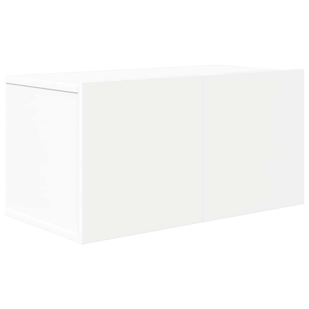 8 Piece TV Cabinet Set White Engineered Wood