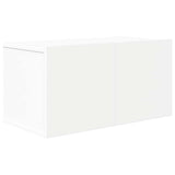 8 Piece TV Cabinet Set White Engineered Wood