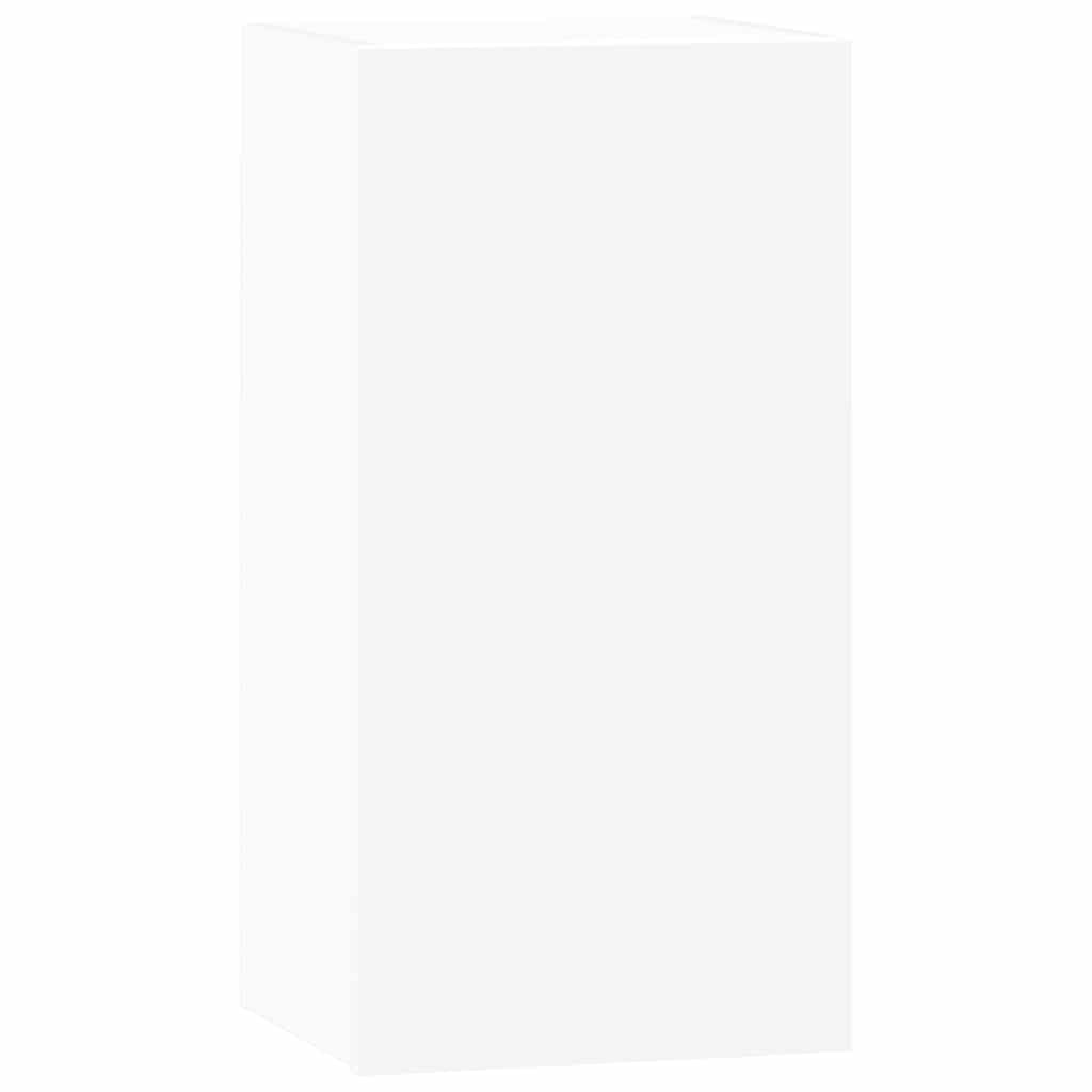8 Piece TV Cabinet Set White Engineered Wood