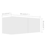 4 Piece TV Cabinet Set White Engineered Wood