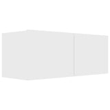 4 Piece TV Cabinet Set White Engineered Wood - Top-Down View