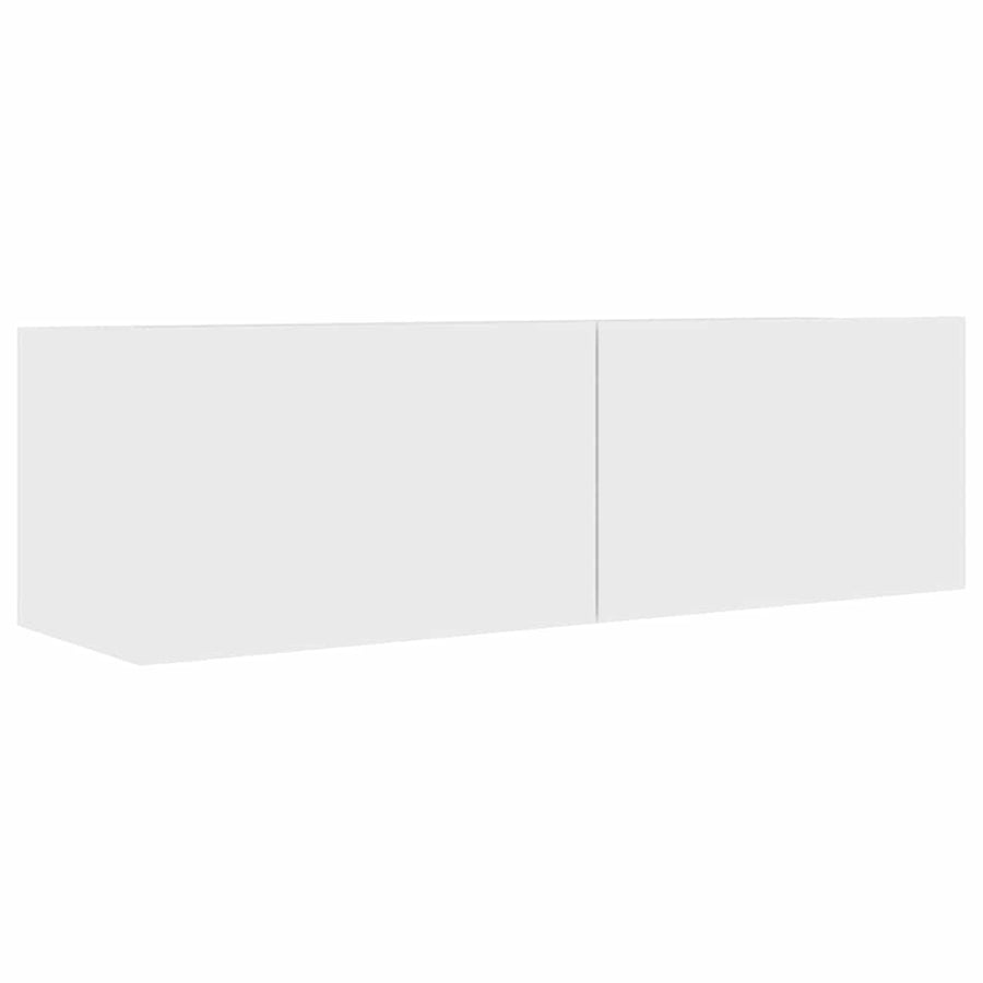 5 Piece TV Cabinet Set White Engineered Wood