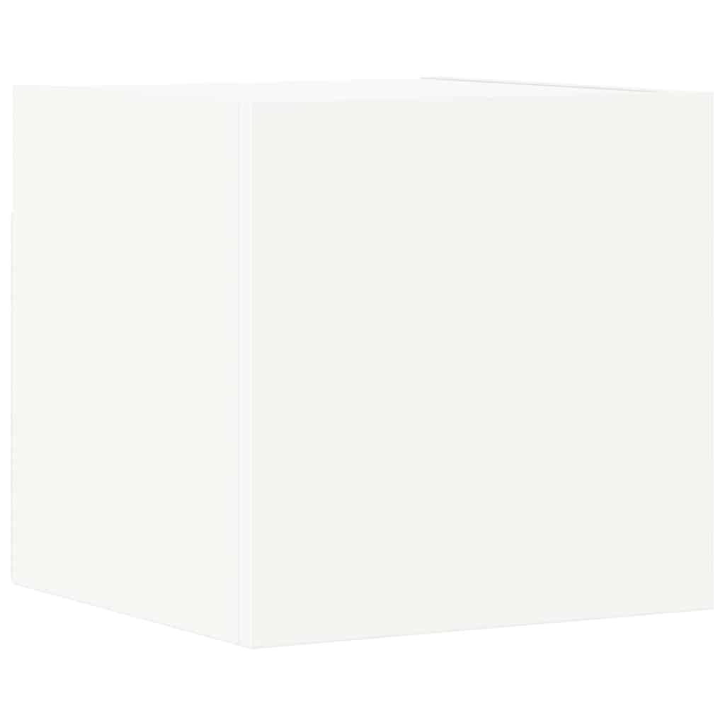 8 Piece TV Cabinet Set White Engineered Wood