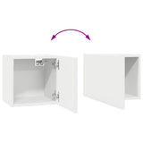 8 Piece TV Cabinet Set White Engineered Wood