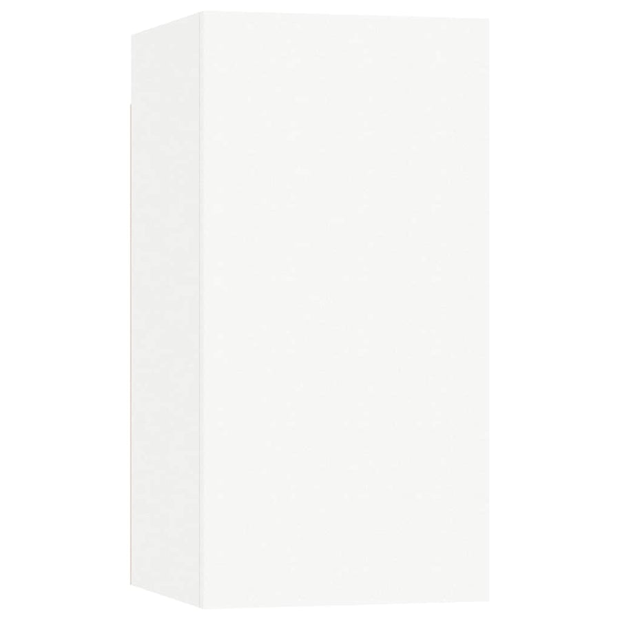 4 Piece TV Cabinet Set White Engineered Wood