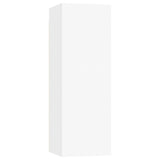 4 Piece TV Cabinet Set White Engineered Wood - 45-Degree Angle