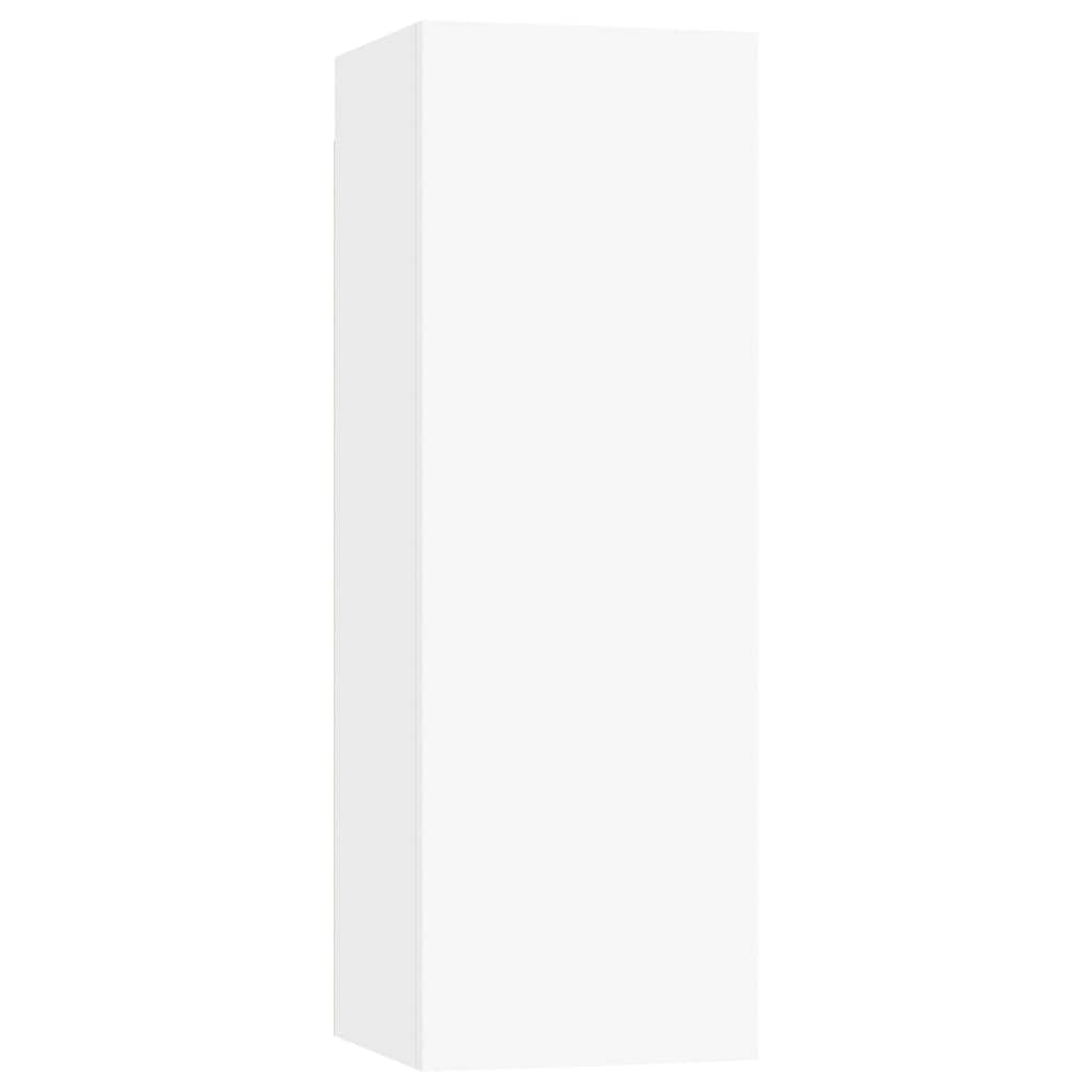 9 Piece TV Cabinet Set White Engineered Wood