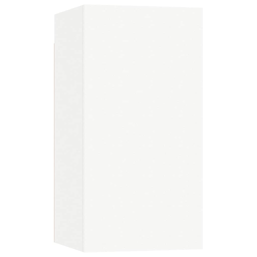 9 Piece TV Cabinet Set White Engineered Wood