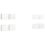 Wall Mounted TV Cabinets 8 pcs White 30.5x30x30 cm