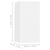 TV Cabinets 4 pcs White 30.5x30x60 cm Engineered Wood